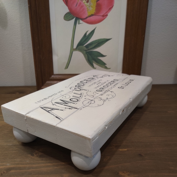 White Solid Wood Rustic Riser Tray - Picture 9 of 10